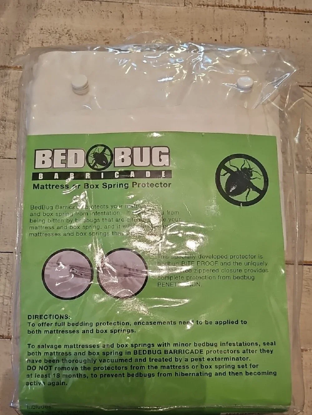 Bed Bug Mattress Protector - White NEW